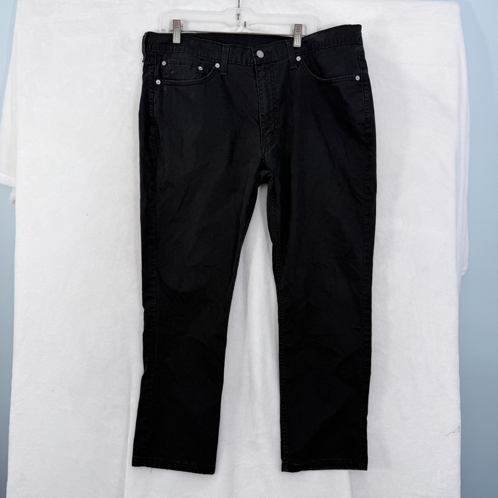 Levis 514 Chino Pants Mens 38x30 (38x26) Black Straight Leg